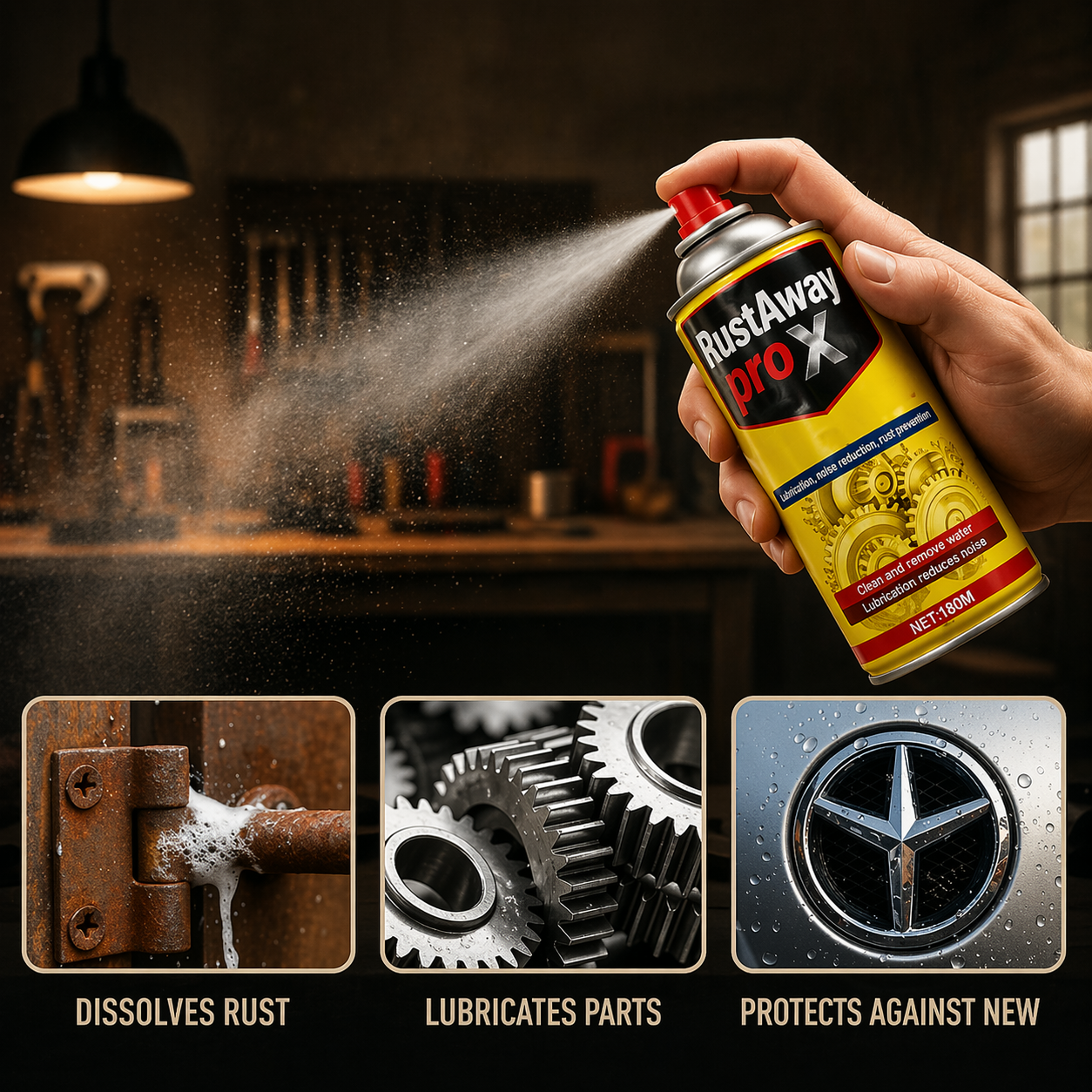 RustAway ProX – Spray Antirouille Intelligent 3-en-1